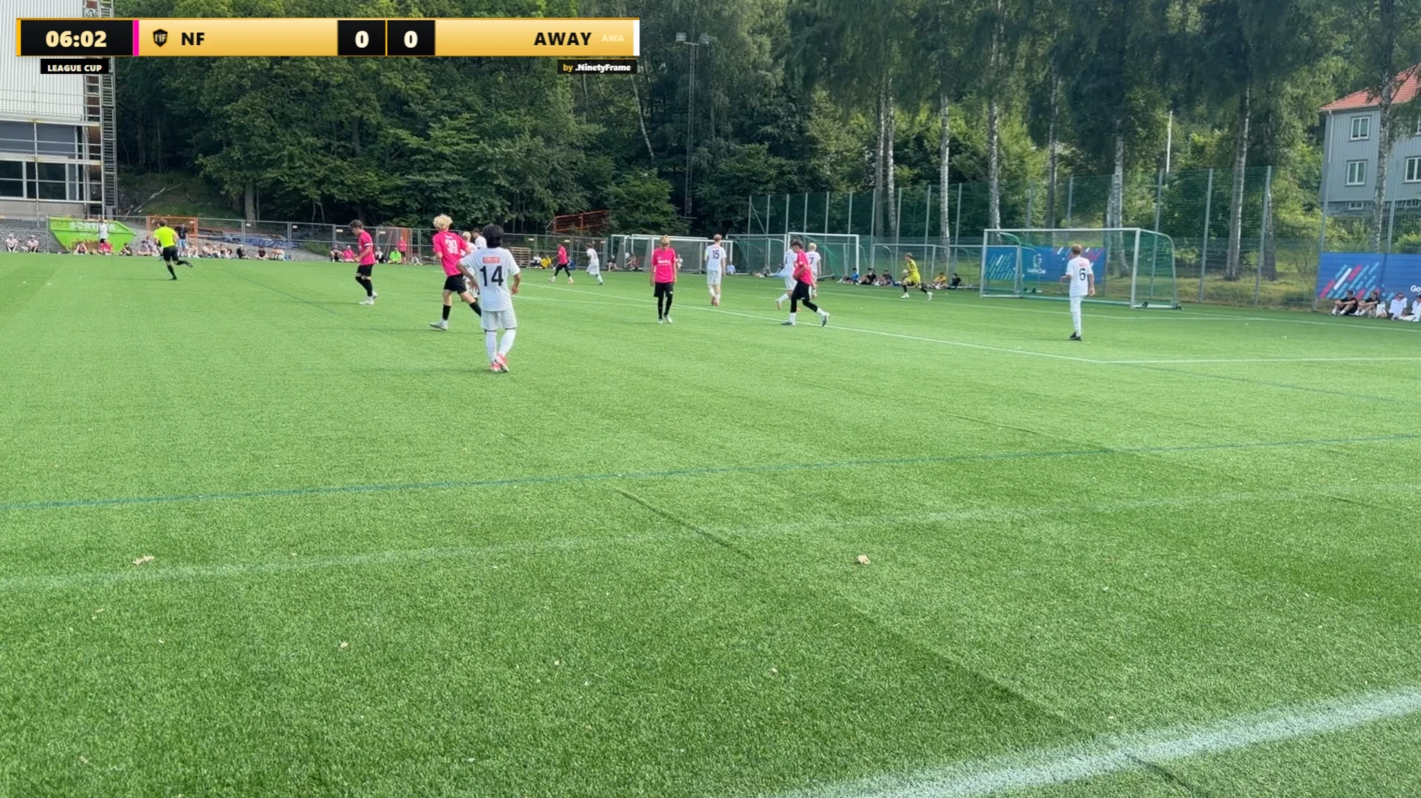 .NinetyFrame Community v0.21.0 scoreboard during a football match